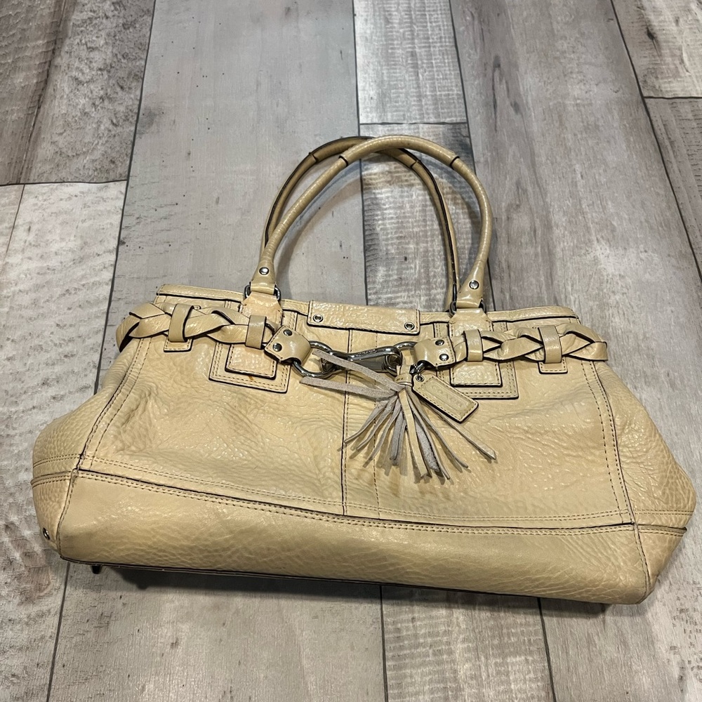 Vintage dark ivory coach purse